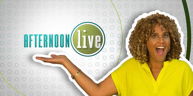 Happy woman poses for Afternoon Live on Sinclair Lifestyle TV